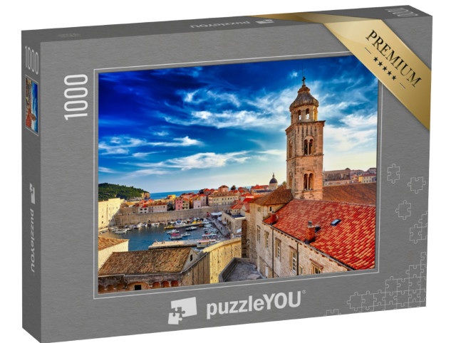 Puzzle 1000 Teile „Altstadt von Dubrovnik im Sonnenuntergang, Kroatien“