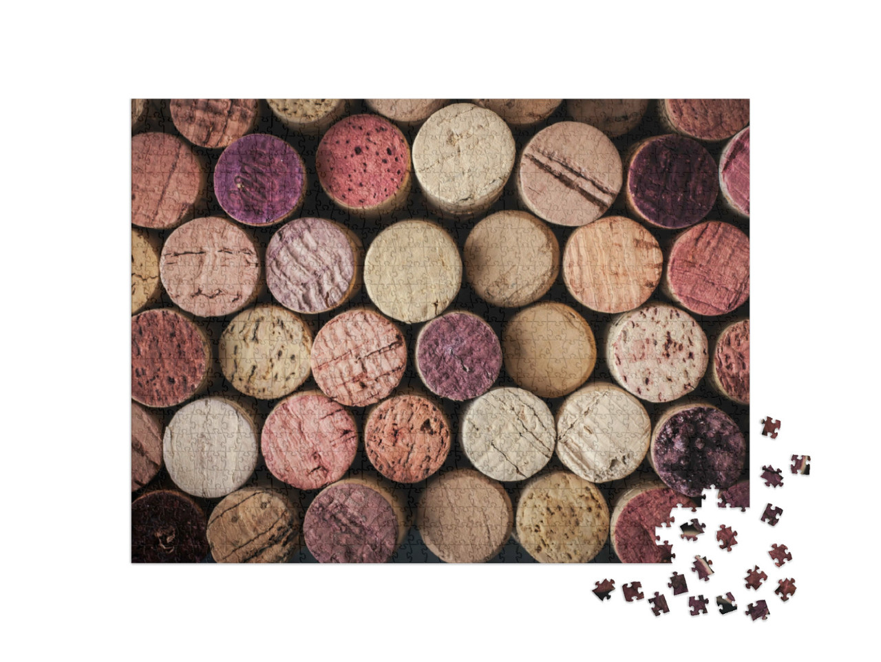 Puzzle 1000 Teile „Weinkorken in verschiedenen Farben “