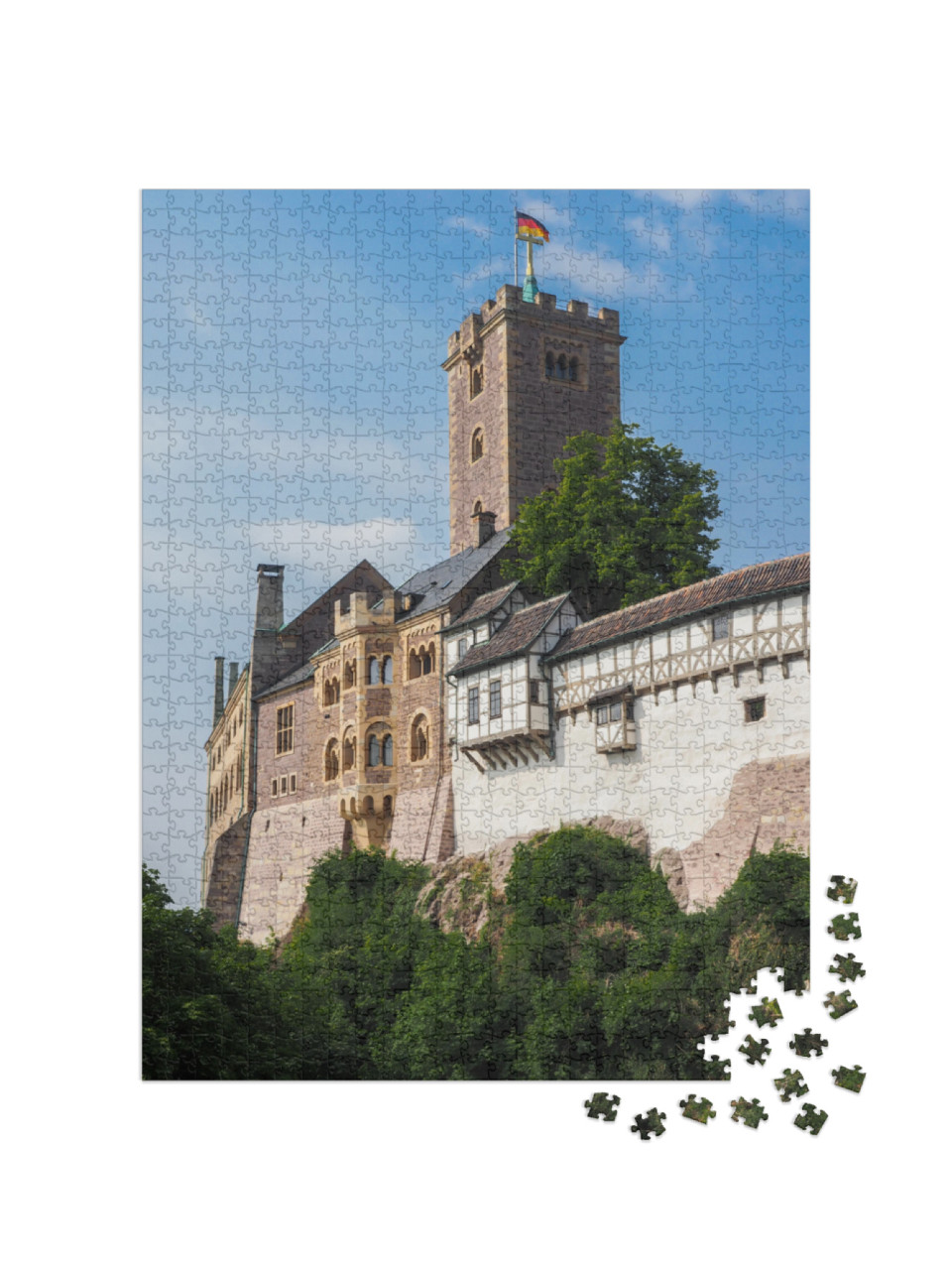 Puzzle 1000 Teile „Burg Wartburg in der Nähe von Eisenach, Deutschland“