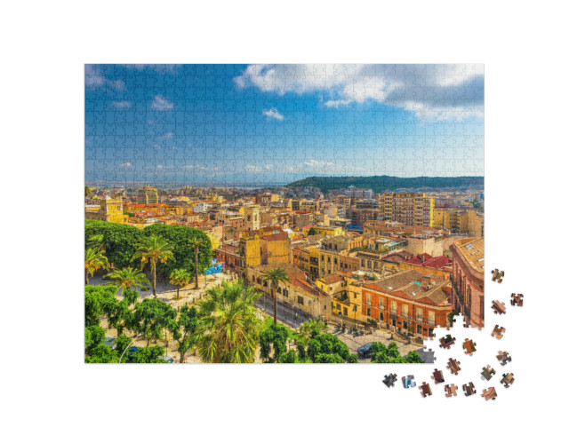 Puzzle 1000 Teile „Altstadt von Cagliari, Sardinien, Italien“