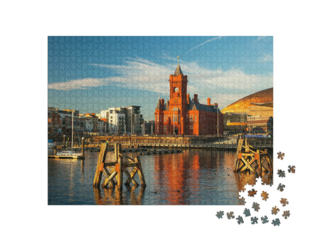 Puzzle 1000 Teile „Cardiff Bay, Cardiff, Wales, Großbritannien“