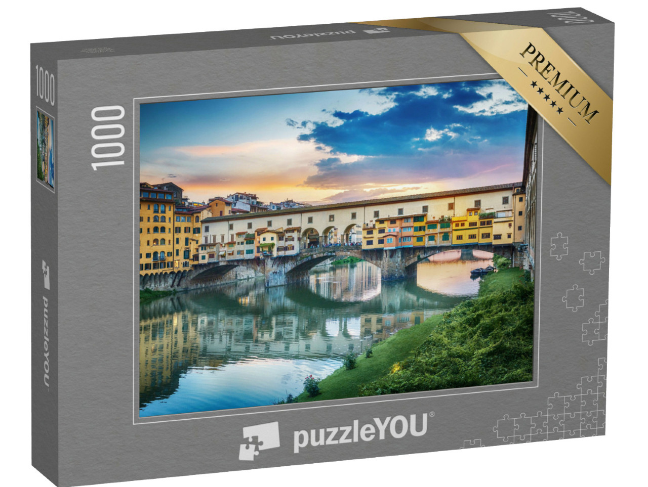 Puzzle 1000 Teile „Ponte Vecchio auf dem Fluss Arno in Florenz, Italien“