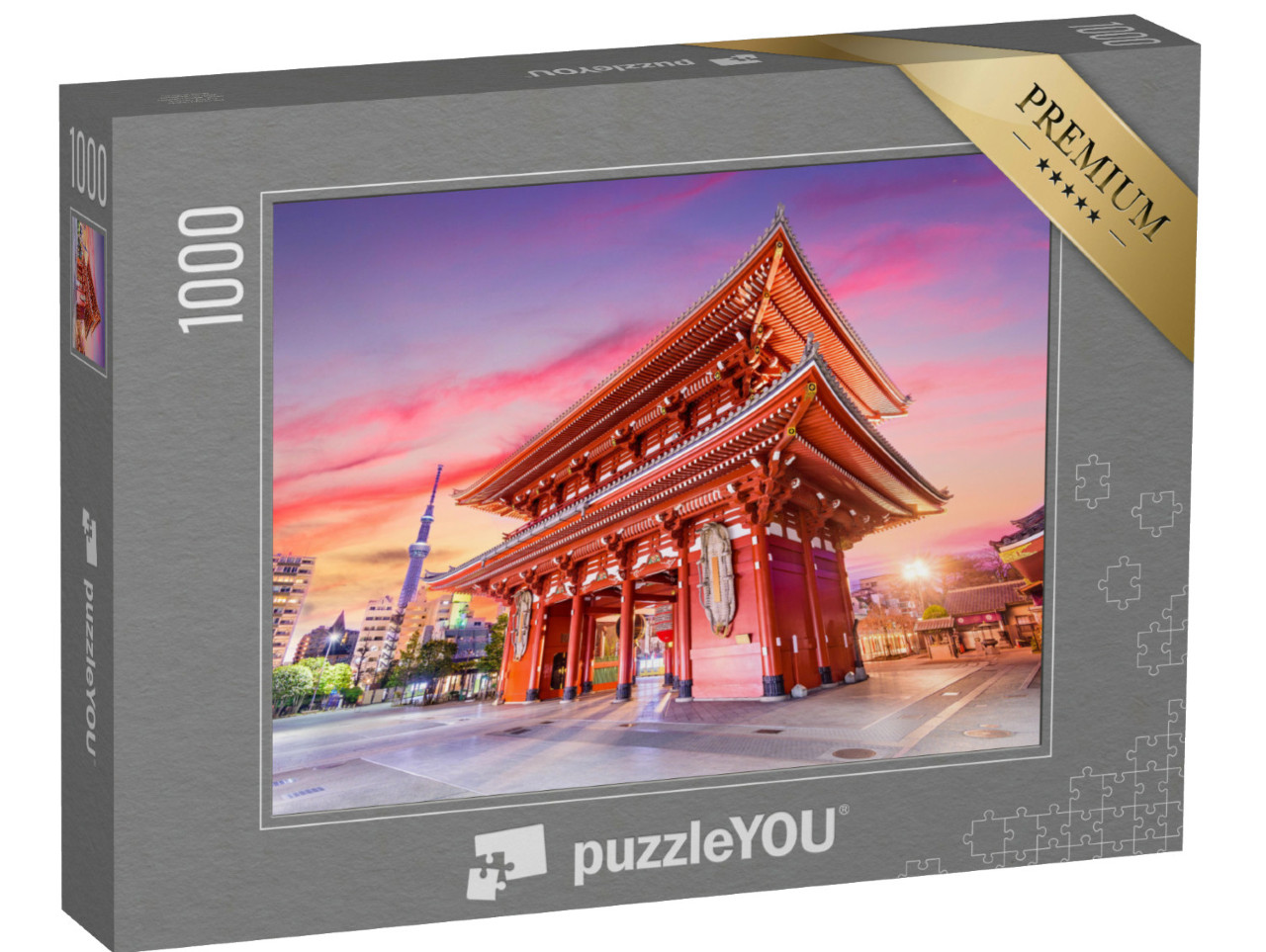 Puzzle 1000 Teile „Tempeltor in Tokio, Japan“