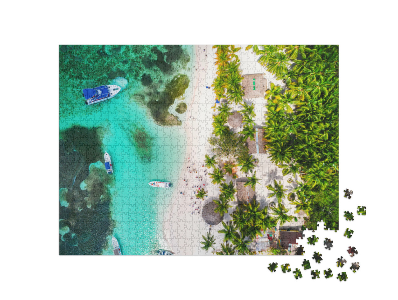 Puzzle 1000 Teile „Tropisches Paradies, Insel Saona, Dominikanische Republik“