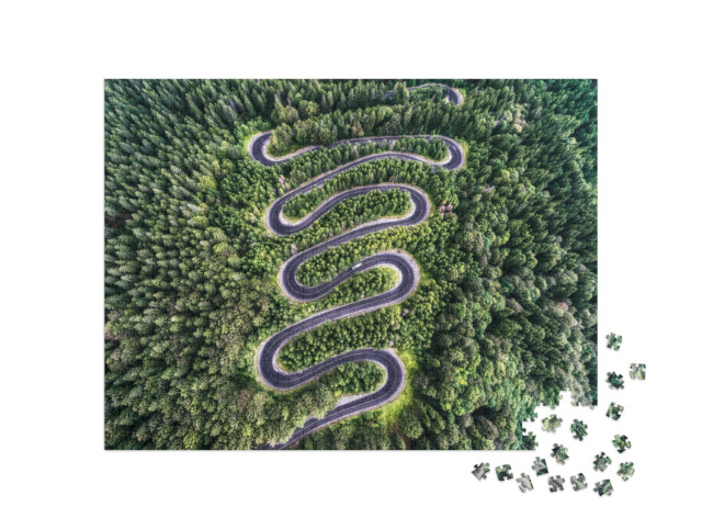 Puzzle 1000 Teile „Bergpass in Transsilvanien, Rumänien“