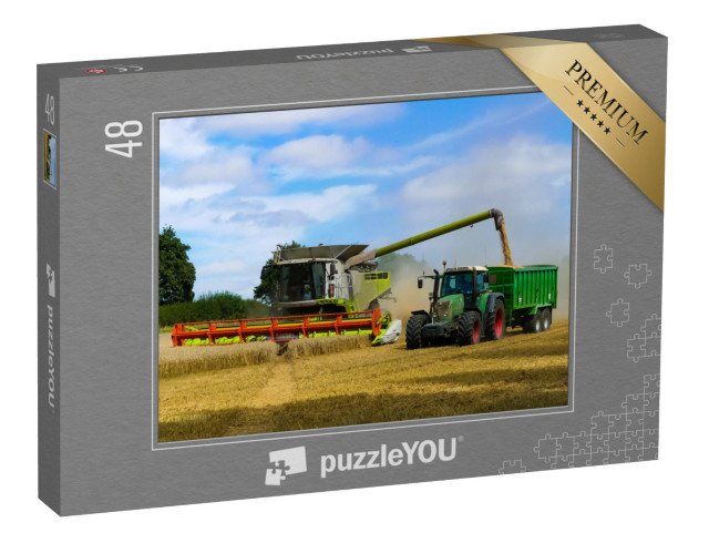 Puzzle 48 Teile „Traktor mit Anhänger, Oxfordshire“