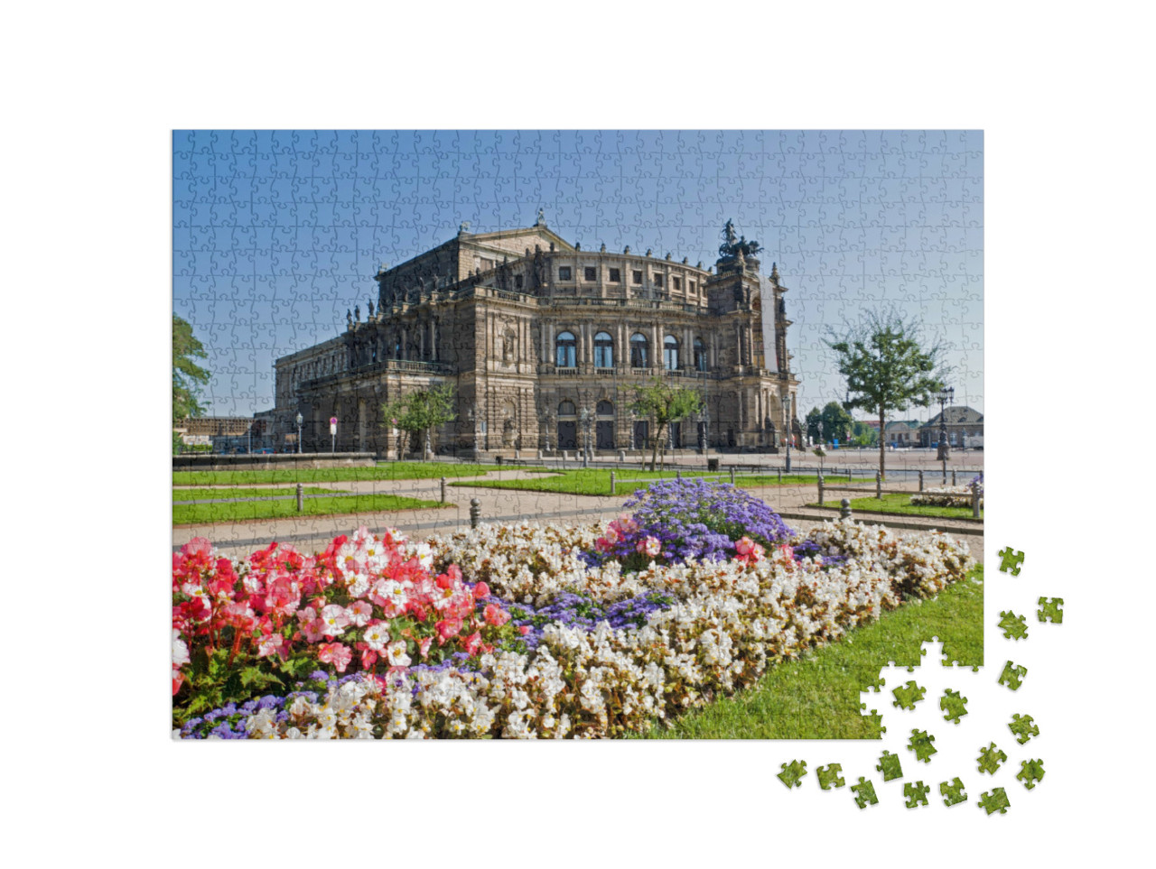 Puzzle 1000 Teile „Die berühmte Semperoper in Dresden, Deutschland“