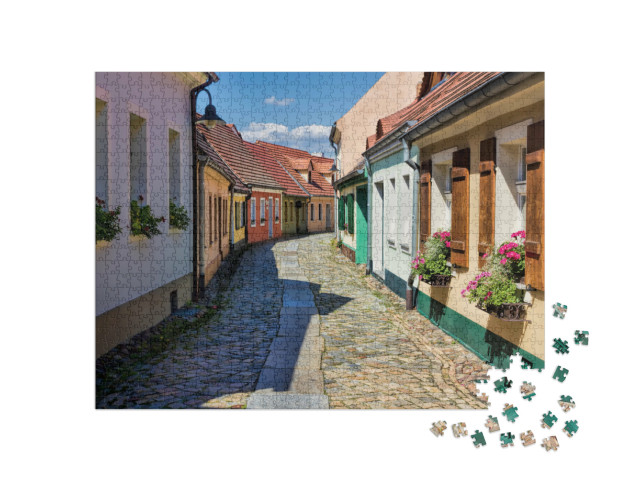 Puzzle 1000 Teile „Hoyerswerda: sehenswerte Altstadt, Deutschland“