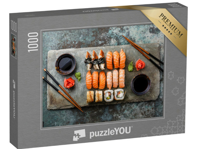 Puzzle 1000 Teile „Sushi-Set Sashimi und Sushi-Rollen “