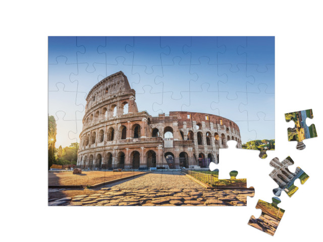 Puzzle 48 Teile „Rom: Kolosseum bei Sonnenaufgang“