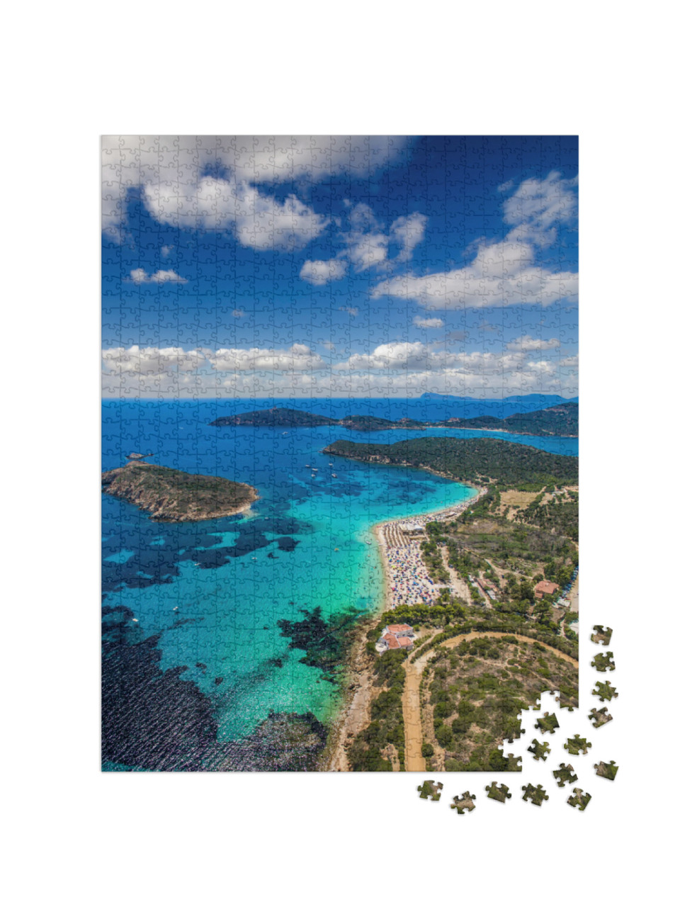 Puzzle 1000 Teile „Luftaufnahme von Tuerredda, Sardinien“