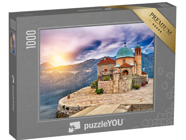 Puzzle 1000 Teile „Schloss auf der Insel am See in Montenegro“