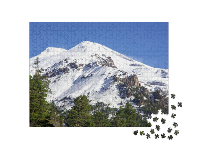 Puzzle 1000 Teile „Höchster Punkt in Europa, Elbrus-Gipfel, Vulkan Elbrus“