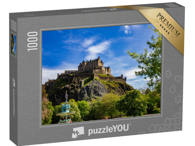 Puzzle 1000 Teile „Edinburgh Castle an einem sonnigen Sommertag“