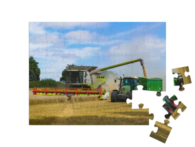 Puzzle 48 Teile „Traktor mit Anhänger, Oxfordshire“