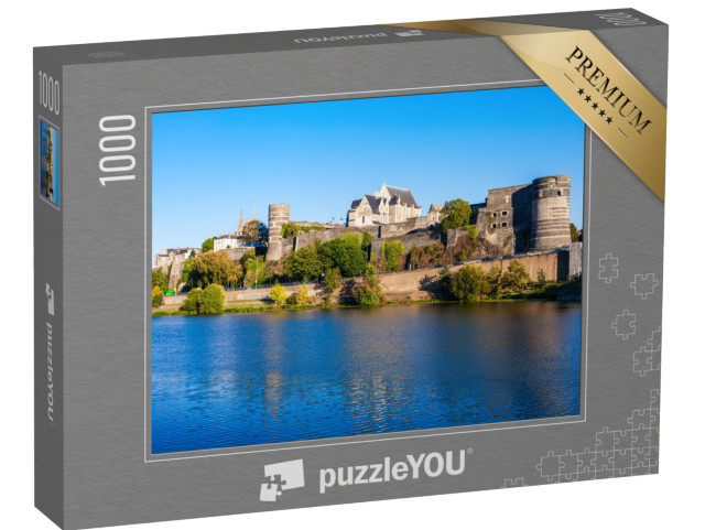 Puzzle 1000 Teile „Chateau Angers im Loiretal, Frankreichs“