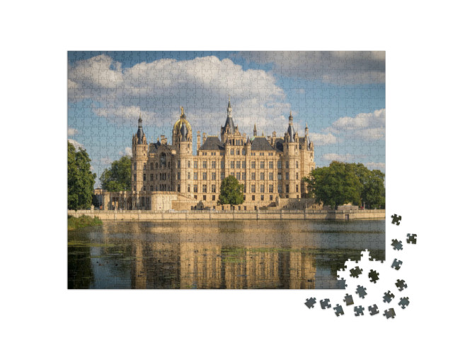 Puzzle 1000 Teile „Beeindruckendes Schweriner Schloss“
