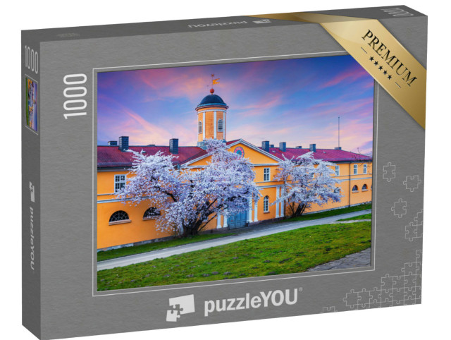 Puzzle 1000 Teile „Frühlingsabend am Bergpark Wilhelmshöhe, Kassel, Deutschland“