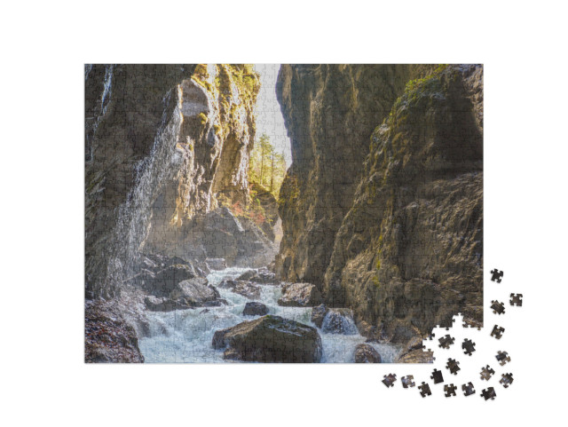 Puzzle 1000 Teile „Wilde Partnachklamm in Garmisch-Partenkirchen, Deutschland“