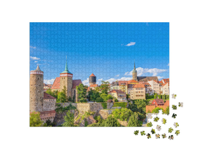 Puzzle 1000 Teile „Historische Altstadt von Bautzen in Sachsen, Deutschland“