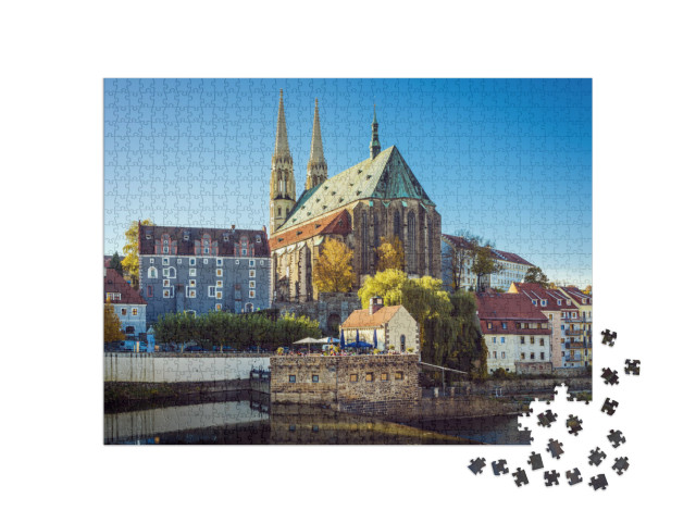 Puzzle 1000 Teile „Blick auf die Peterskirche an der Neiße in Görlitz, Deutschland“