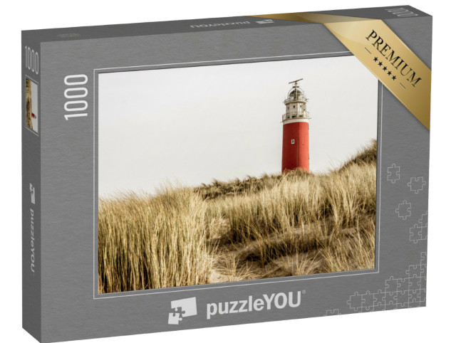 Puzzle 1000 Teile „Berühmter roter Leuchtturm der niederländischen Insel Texel“