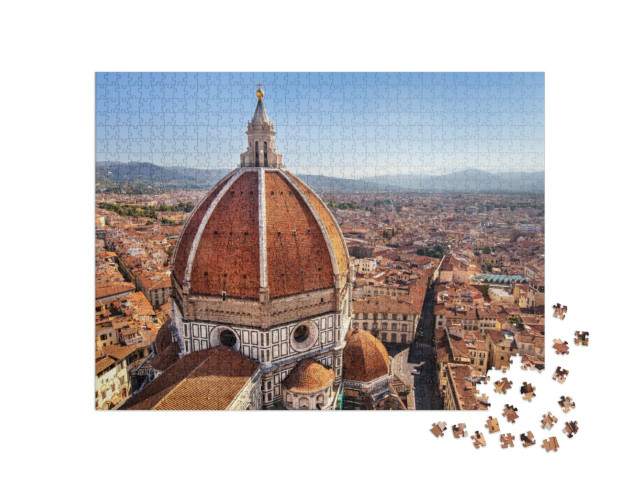 Puzzle 1000 Teile „Blick auf die Kathedrale Santa Maria del Fiore in Florenz, Italien“