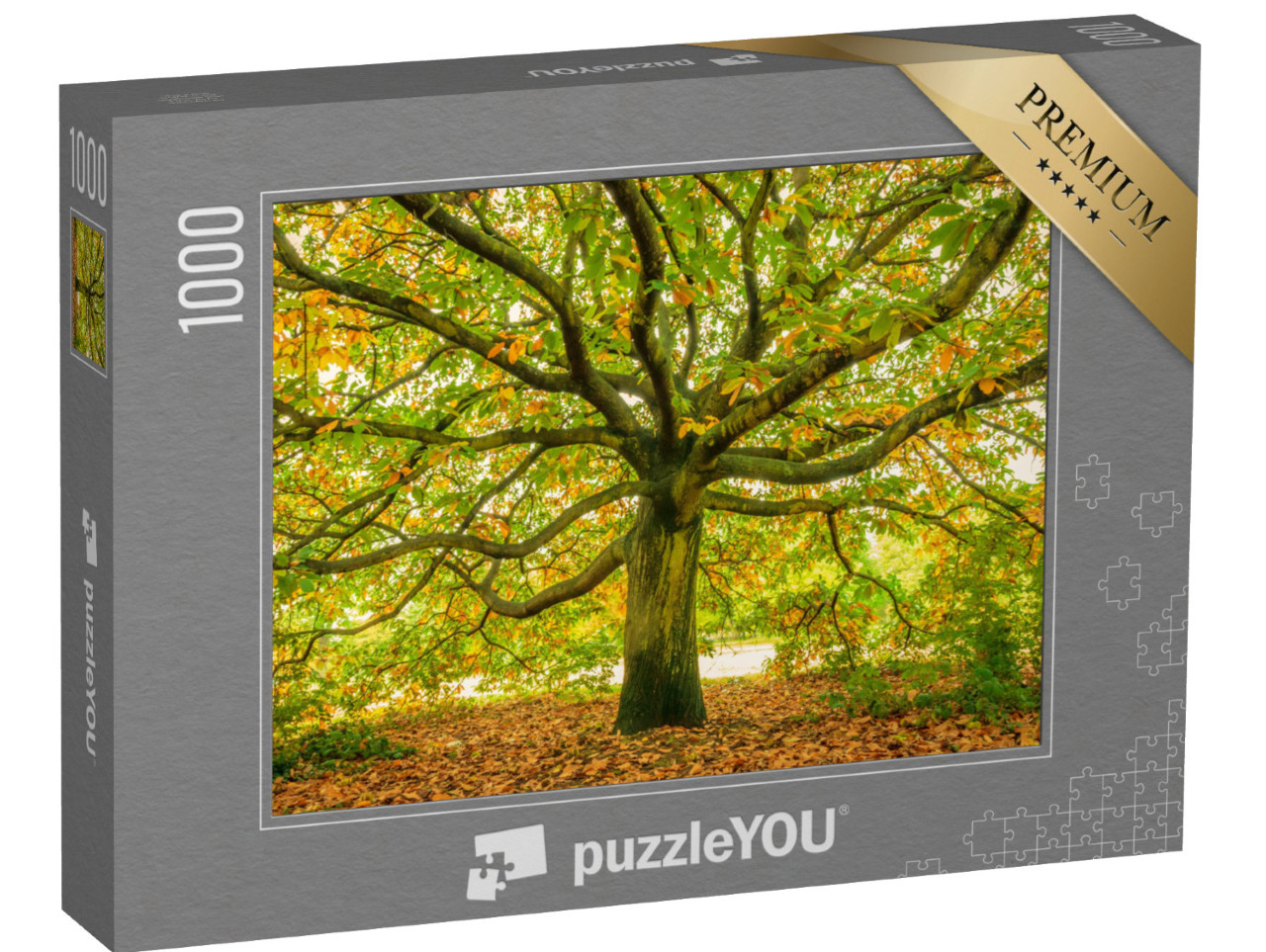 Puzzle 1000 Teile „Uralter Baum im Herbst“
