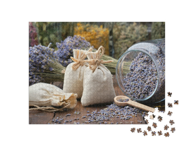 Puzzle 1000 Teile „Getrockneter Lavendel“