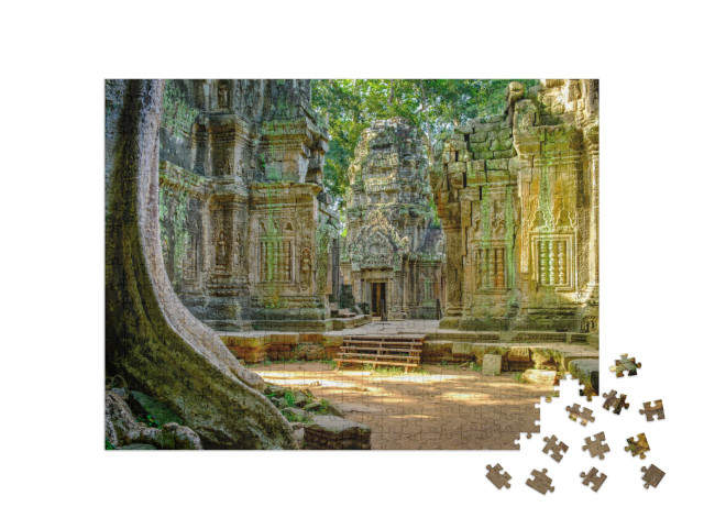 Puzzle 500 Teile „Ta Prohm-Tempel, Teil des Angkor Wat, Kambodscha “