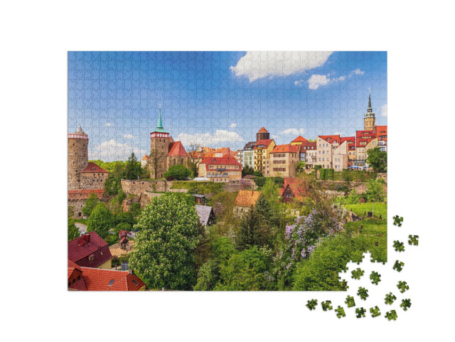 Puzzle 1000 Teile „Ansicht der Altstadt von Bautzen in Ostsachsen, Deutschland“