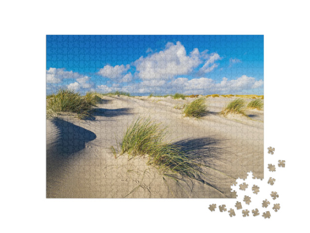 Puzzle 1000 Teile „Dünen an der Nordseeküste auf der Insel Amrum, Deutschland“