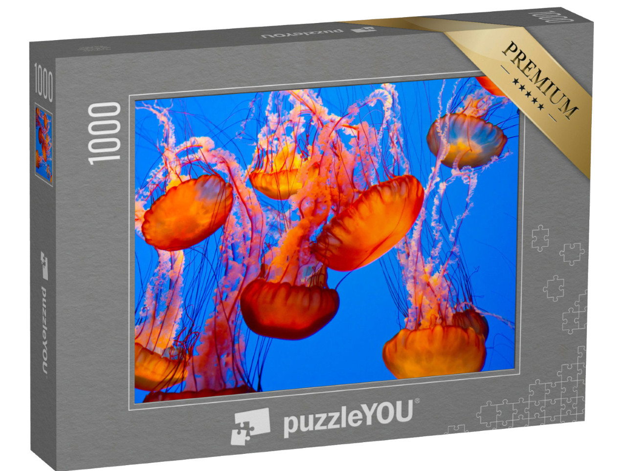 Puzzle 1000 Teile „Spektakuläre orangene Quallen“