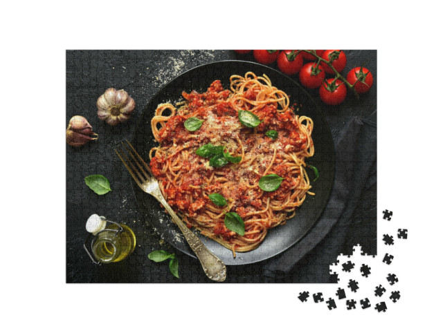 Puzzle 1000 Teile „Traditionelle italienische Spaghetti Bolognese“