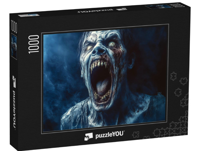 Puzzle 1000 Teile „Blutverschmierter Zombie“