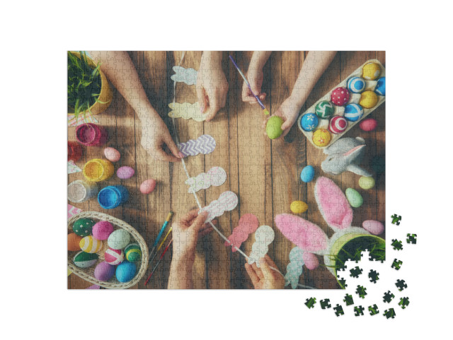 Puzzle 1000 Teile „Basteln für Ostern“