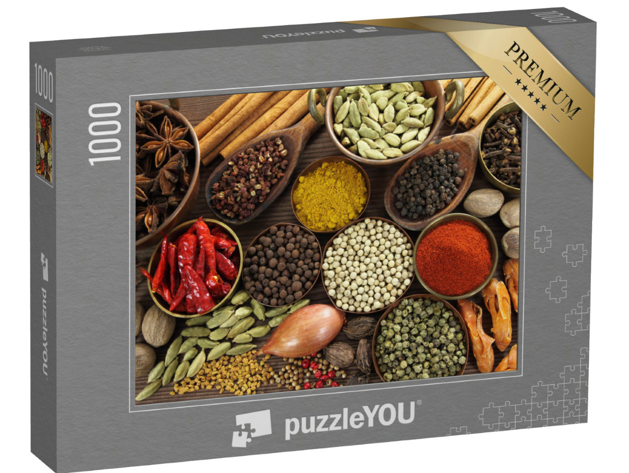Puzzle 1000 Teile „Gewürze und Kräuter zum Kochen“
