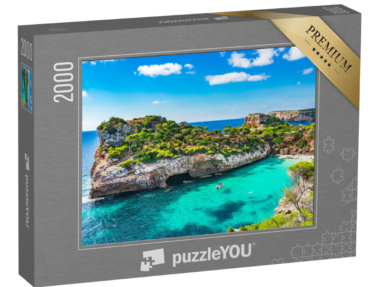 Puzzle 2000 Teile „Strand von Mallorca, Spanien, Mittelmeer“