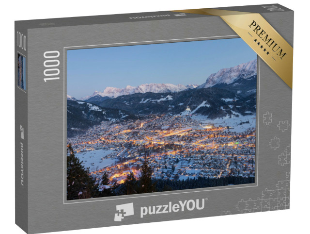 Puzzle 1000 Teile „Garmisch-Partenkirchen mit Schnee und Bergen“