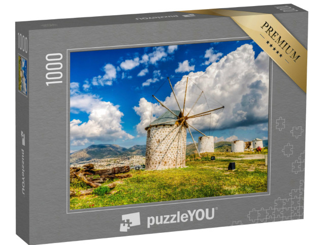Puzzle 1000 Teile „Windmühlen der Stadt Bodrum, Türkei“