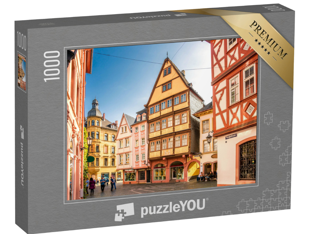 Puzzle 1000 Teile „Mainz: historische Häuser der Altstadt, Deutschland“