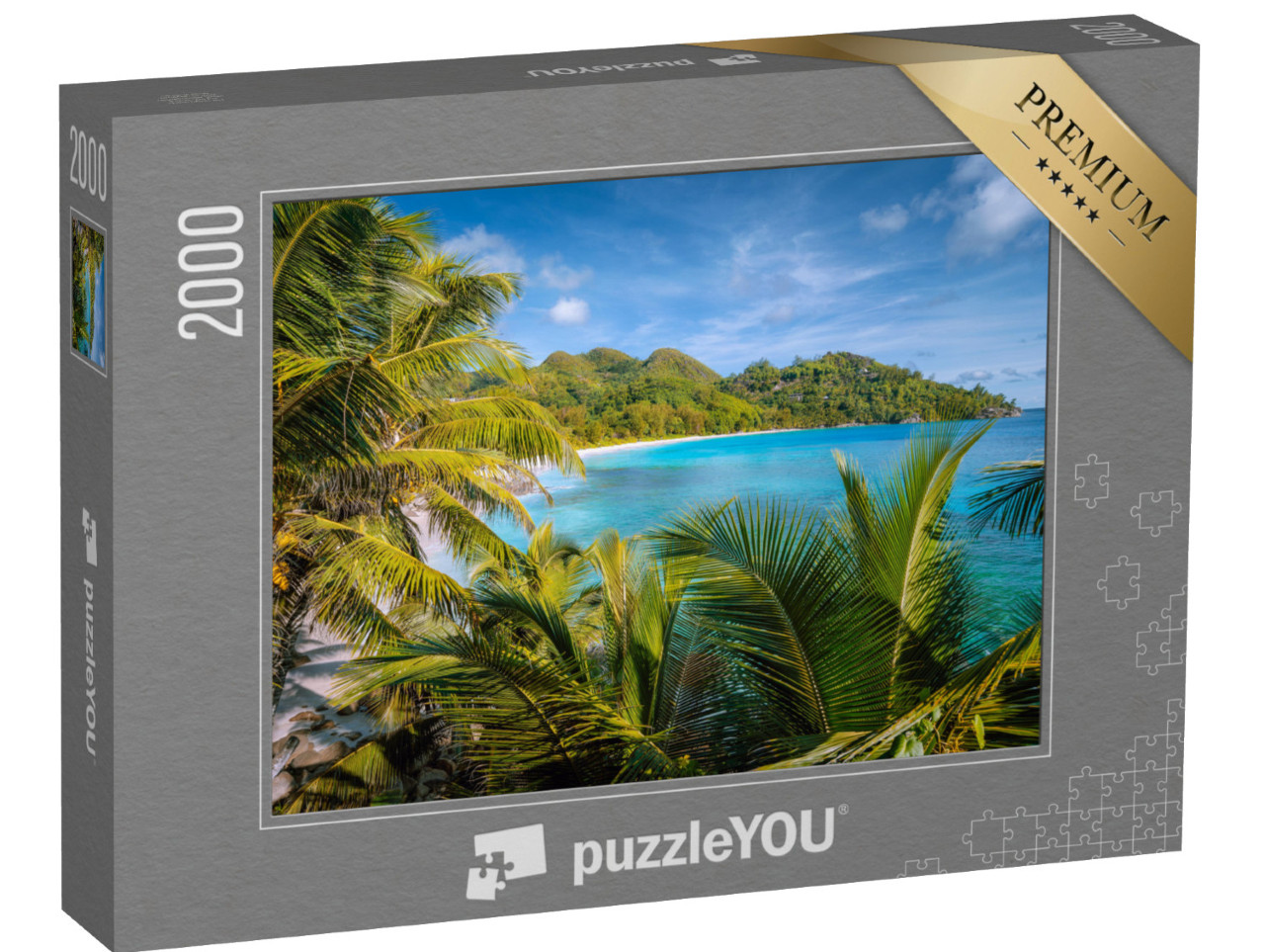 Puzzle 2000 Teile „Exotisches Strandparadies auf der Insel Mahe, Seychellen“