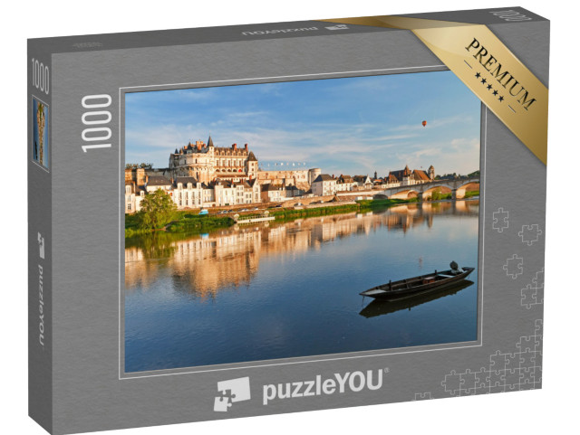 Puzzle 1000 Teile „Abendstimmung über Amboise am Fluss Loire, Frankreich“