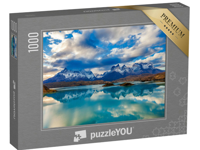 Puzzle 1000 Teile „Blick auf den Sonnenuntergang im Torres del Paine, Patagonien, Chile“