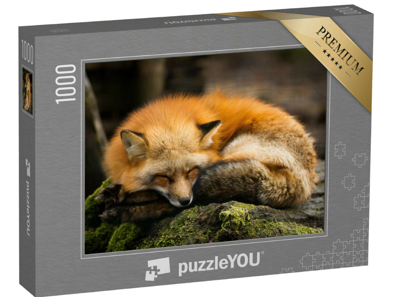 Puzzle 1000 Teile „Schlafender Rotfuchs“