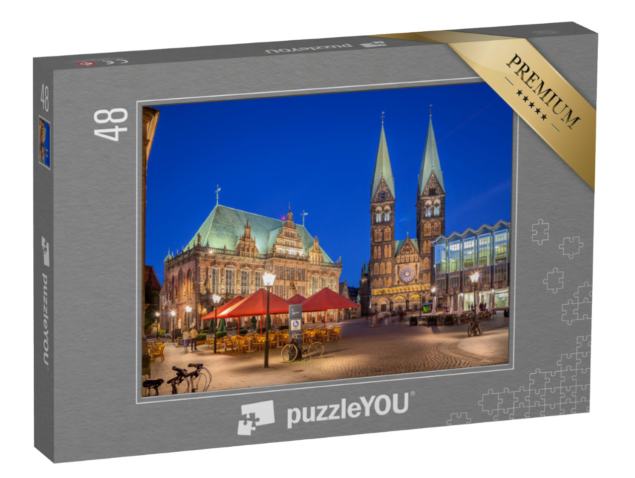 Puzzle 48 Teile „Bremer Marktplatz im Zentrum der Hansestadt Bremen“