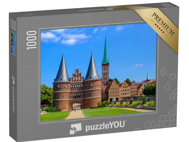 Puzzle 1000 Teile „Holstentor: Teil der Altstadt von Lübeck“