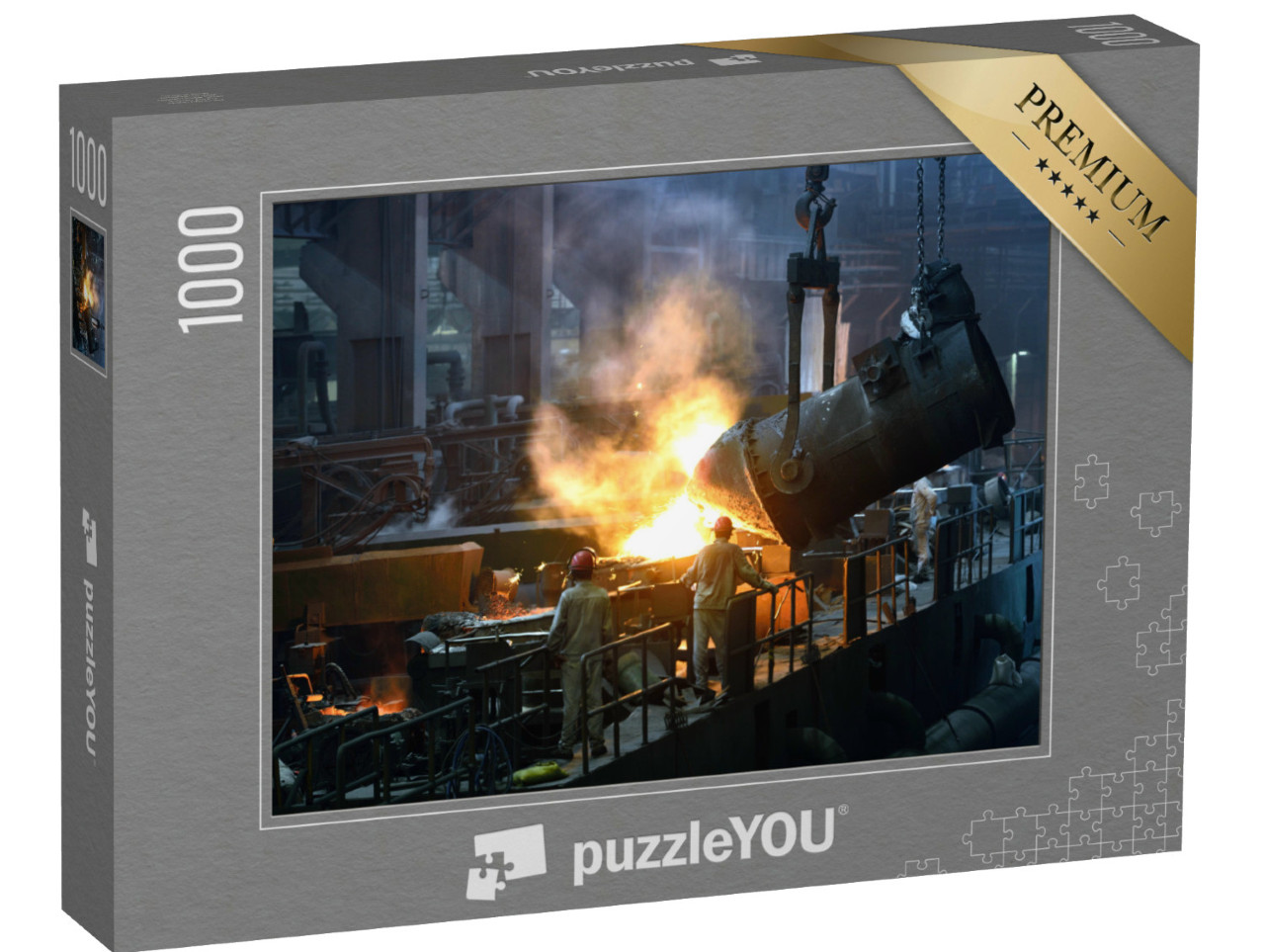 Puzzle 1000 Teile „Werkstatt eines Eisen- und Stahlwerks“