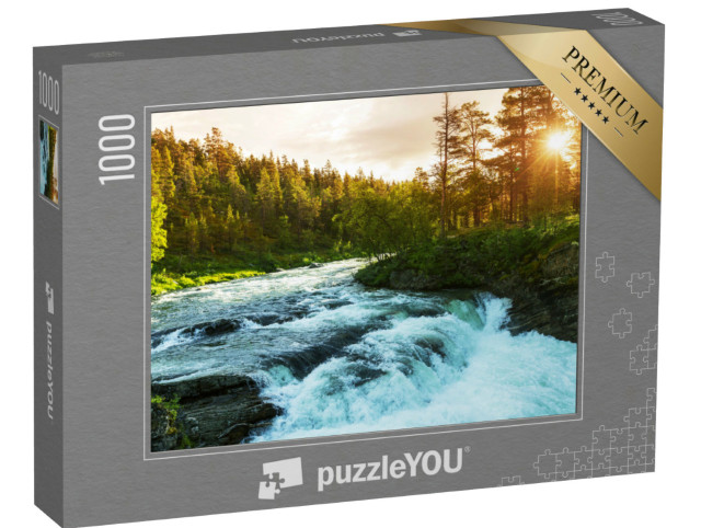 Puzzle 1000 Teile „Wilder Fluss in Norwegen“