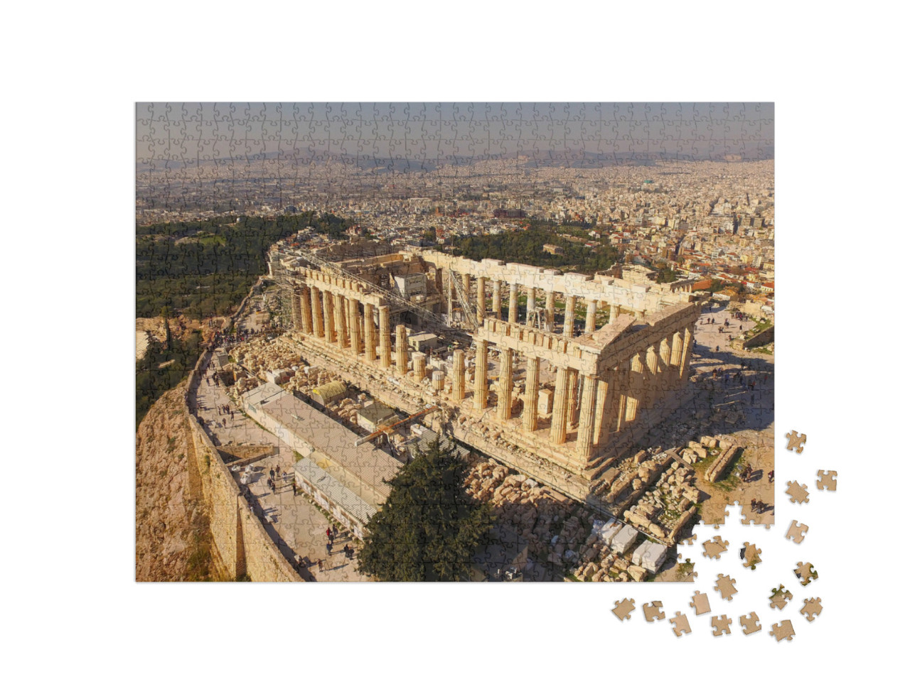 Puzzle 1000 Teile „Luftaufnahme der Akropolis mit dem Parthenon, Griechenland“